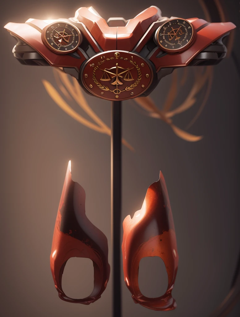The color changes to red and amber,Some red and amber(Ensure its layering and armor texture,Red as main color,Add some gold for decoration)
