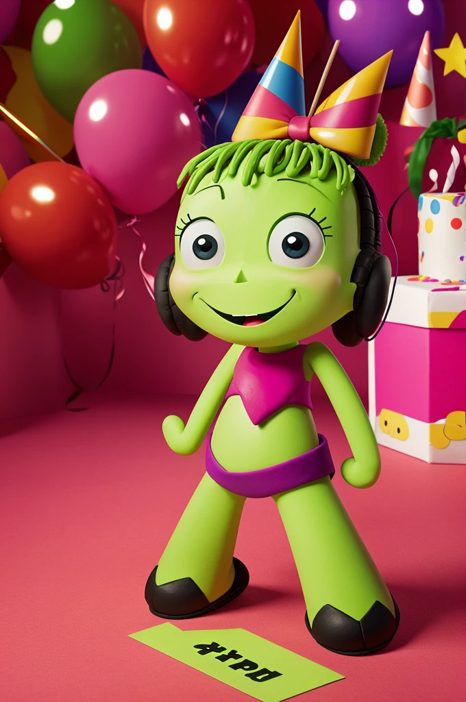 Create an animation image from a birthday gir 
