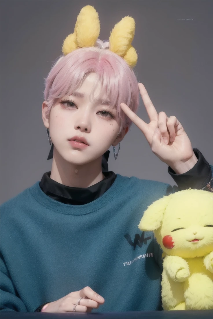 Arafa woman with colored hair sitting at a table, jung jaehyun, adorable and pale korean face, male ulzzang, Kim Doyoung, with short hair, jossi do blackpink, Hong Jun Hyung, taejune kim, ulzzang, the hime cut, jaeyeon nam, XQC, park jimin, tomboy short platinum hair