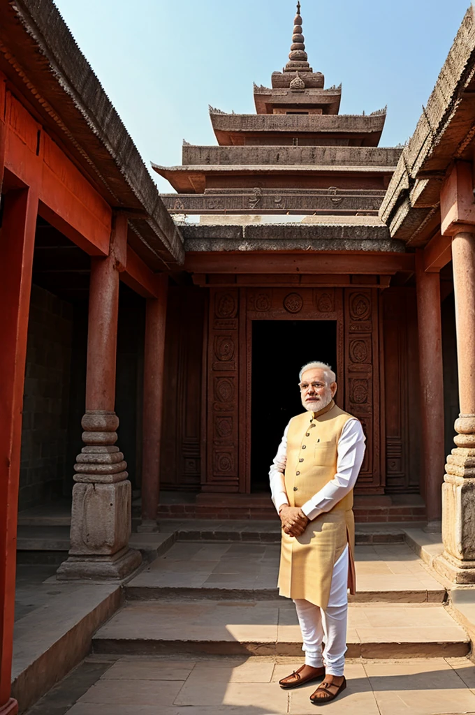 Narendra modi photo Against temple