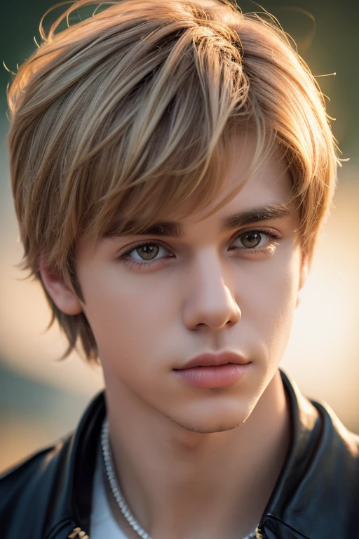 Male vocalist like Justin Bieber. Golden hair. ((25 year old male:1.2)), young cool European face, official art, high definition CG Unity 8k wallpaper, (Masterpiece:1.0), (top quality:1. 0),,super high resolution,4K,very detailed,photography,8K,nffsw,high resolution,Kodak Portrait 400,film grain,. Lens Flare Glow,Top Quality,8K,nffsw:1.2),Portrait Shooting,8K, (Top Quality:1.
