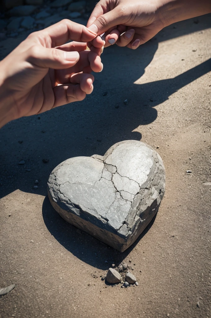 Heart of Stone Disintegrating in Motion 