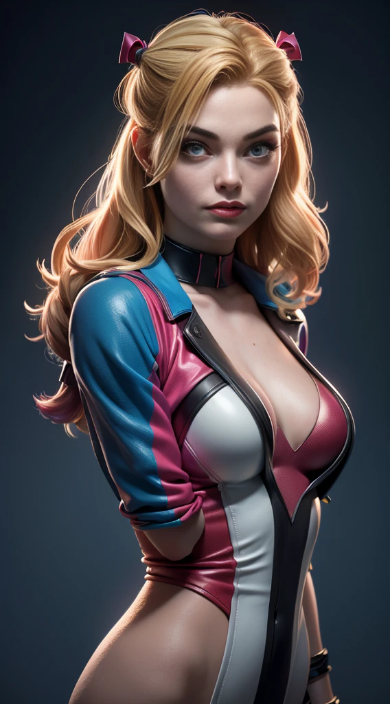 Margot Robbie as Harley Quinn in Suicide Squad, fully body, soft lighting, Dynamic English, realistic lighting, photo de Robert Adams, (natural skin texture, hyper- realism, smooth light, clearing: 1.2), (details Intricate: 1.12), hdr masterpiece, best qualityer, (highly detailed shot: 1.1), 8K, photorrealistic