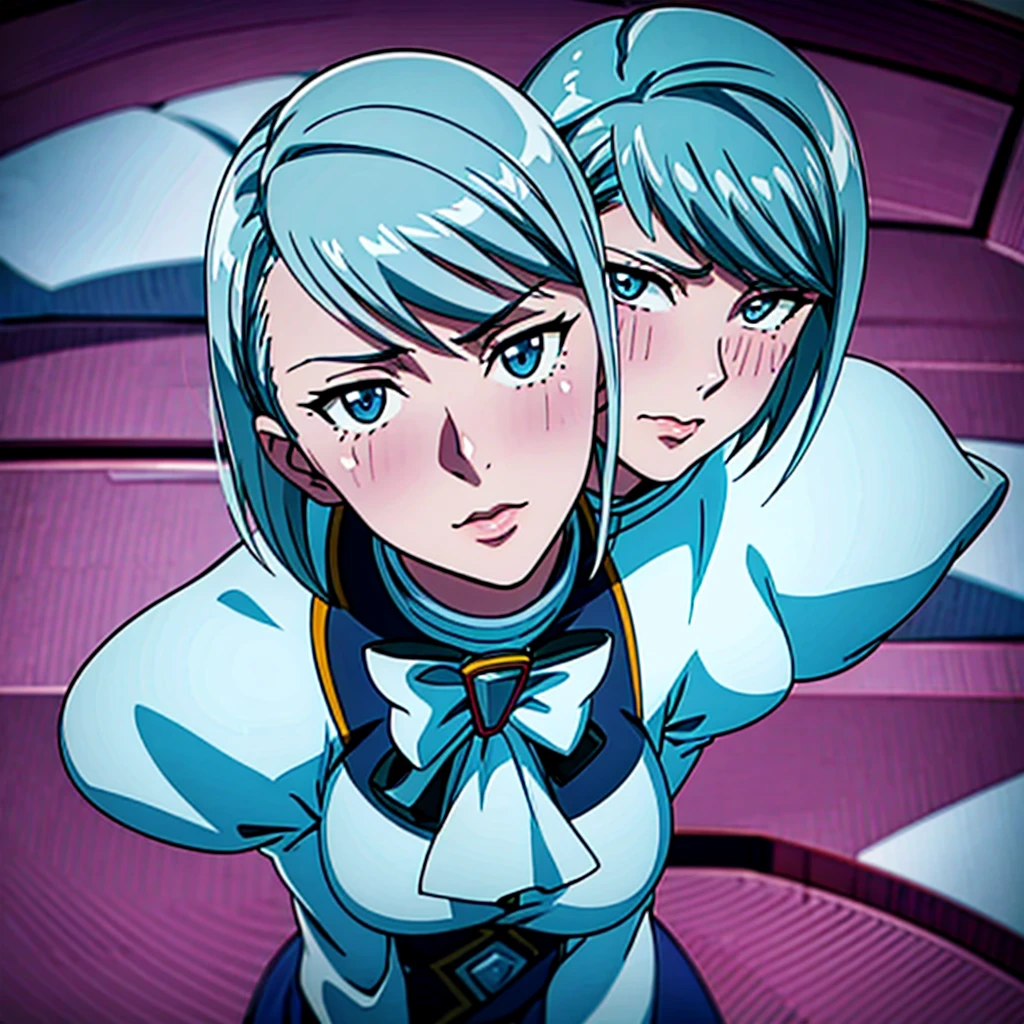franziska von karma, blushing, hd, full quality, deepthroat, cum in face, penis