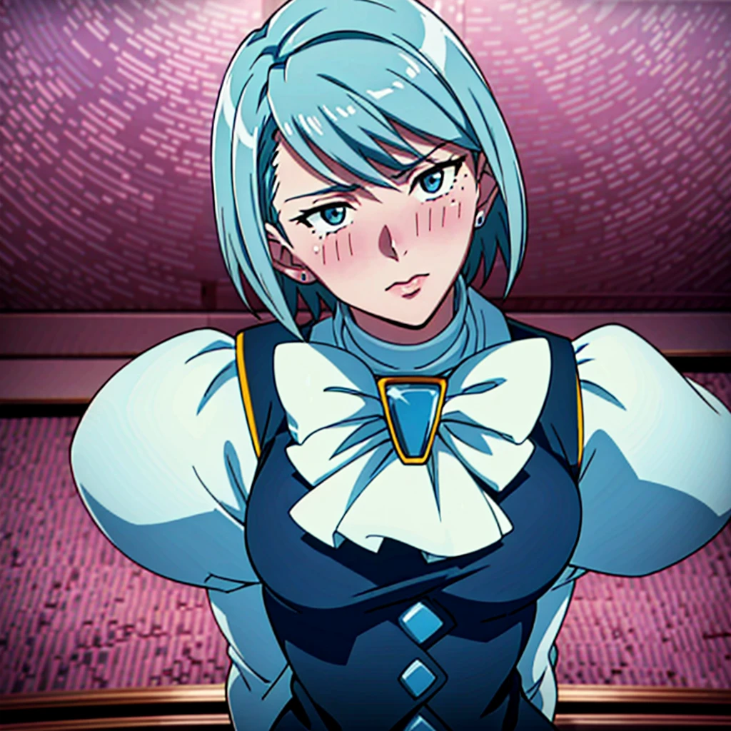 franziska von karma, 1girl, blushing, hd, full quality, deepthroat, cum in face, peniss