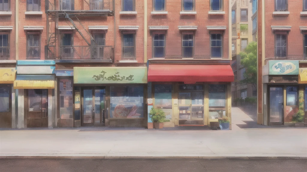there are many stores on the side of the street with a red awning, anime background art, anime style cityscape, background art, zootopia concept art, anime scenery concept art, storefronts, urban concept art, street background, freddy mamani silvestre facade, painted in anime painter studio, hd anime cityscape, realistic establishing shot, in zootopia city