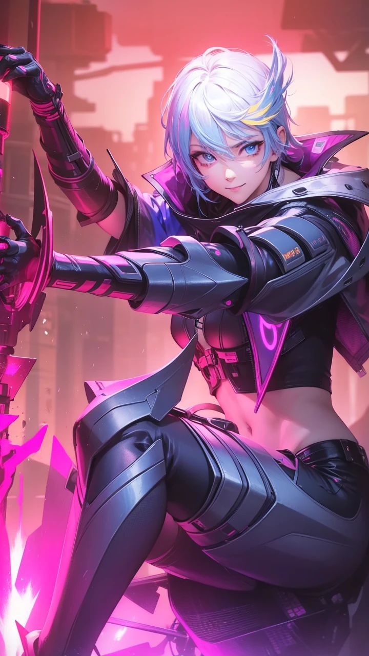 1boy, (extremely beautiful), solo, male focus, cyberpunk, neon lights, vibrant colors, headphones, Cyberpunk, neon, masterpiece, best quality, ultra-detailed, cyberpunk background, detail, in the starry night, moon, explosive and clear eyes, glowing eyes, beautiful details in the wind, little smile.