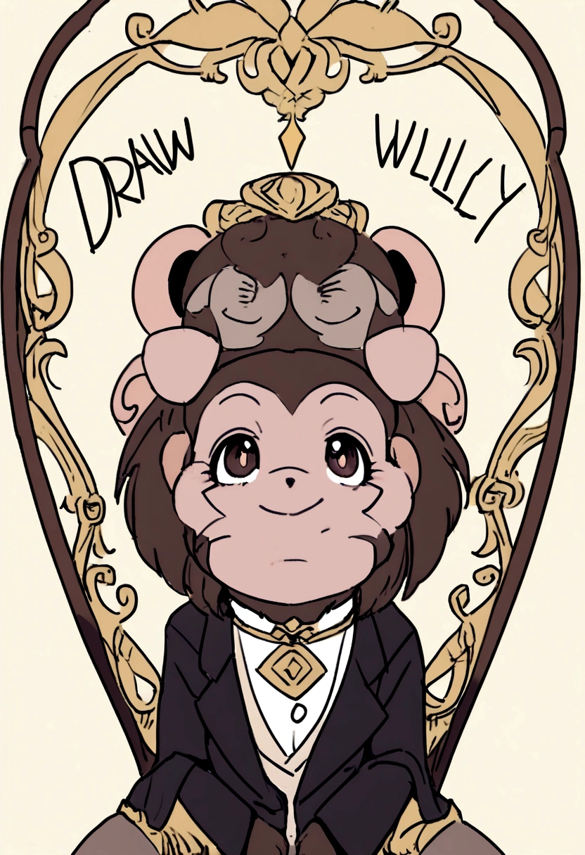 Draw a little monkey named willy