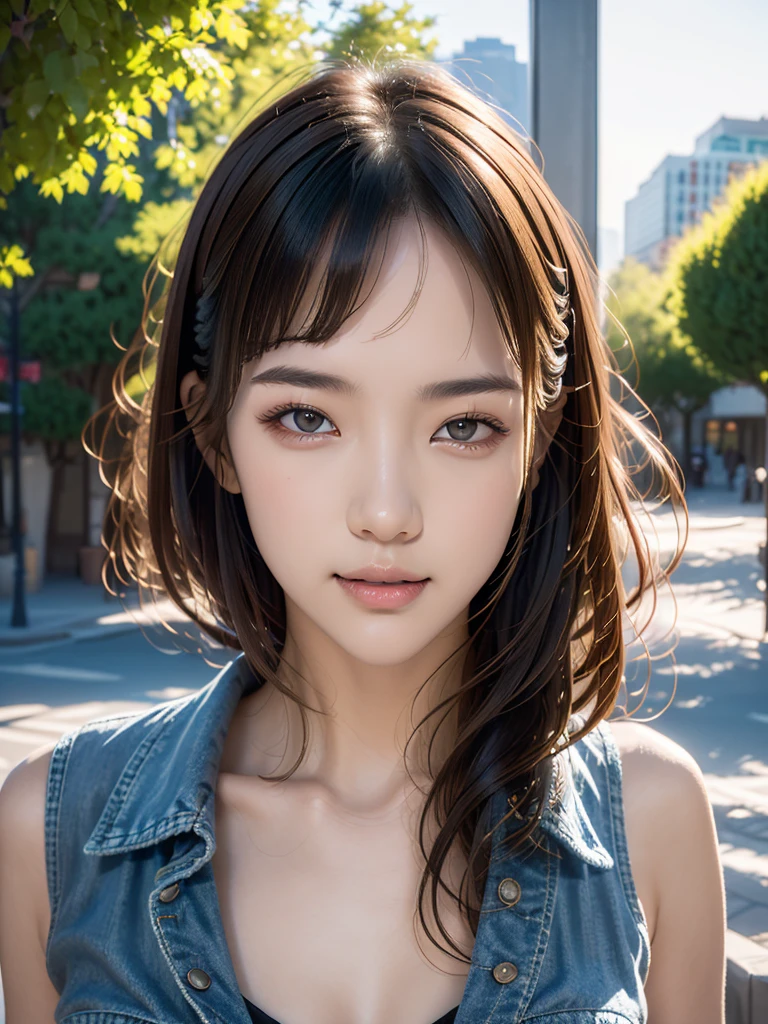 One Girl,Beautiful Model , Instagram (photoRealistic, High resolution:1.4), ((Puffy eyes)), View your audience, , whole body (8K, RAW Photos, Highest quality, masterpiece:1.2), (Realistic, photo-Realistic:1.37),(Sharp focus:1.2), Professional Lighting, Photon Mapping, Radio City, Physically Based Rendering, (Realistic skin:1.2),( ), View your audience, (Medium Hair:1.5),, Purple eyes, (Silver Hair:1.1),bangs, (Park Background:1.4), alone, Realistic,(masterpiece:1.4),(Highest quality:1.4),(Shiny skin),Stylish girl,Compensate,smile(skinny,Mouth closed,shy :1.3) , shoulder,Full Color:1.1),whole bodyショット,T-Shirts ,jeans,Medium Bust,Sexy pose , information