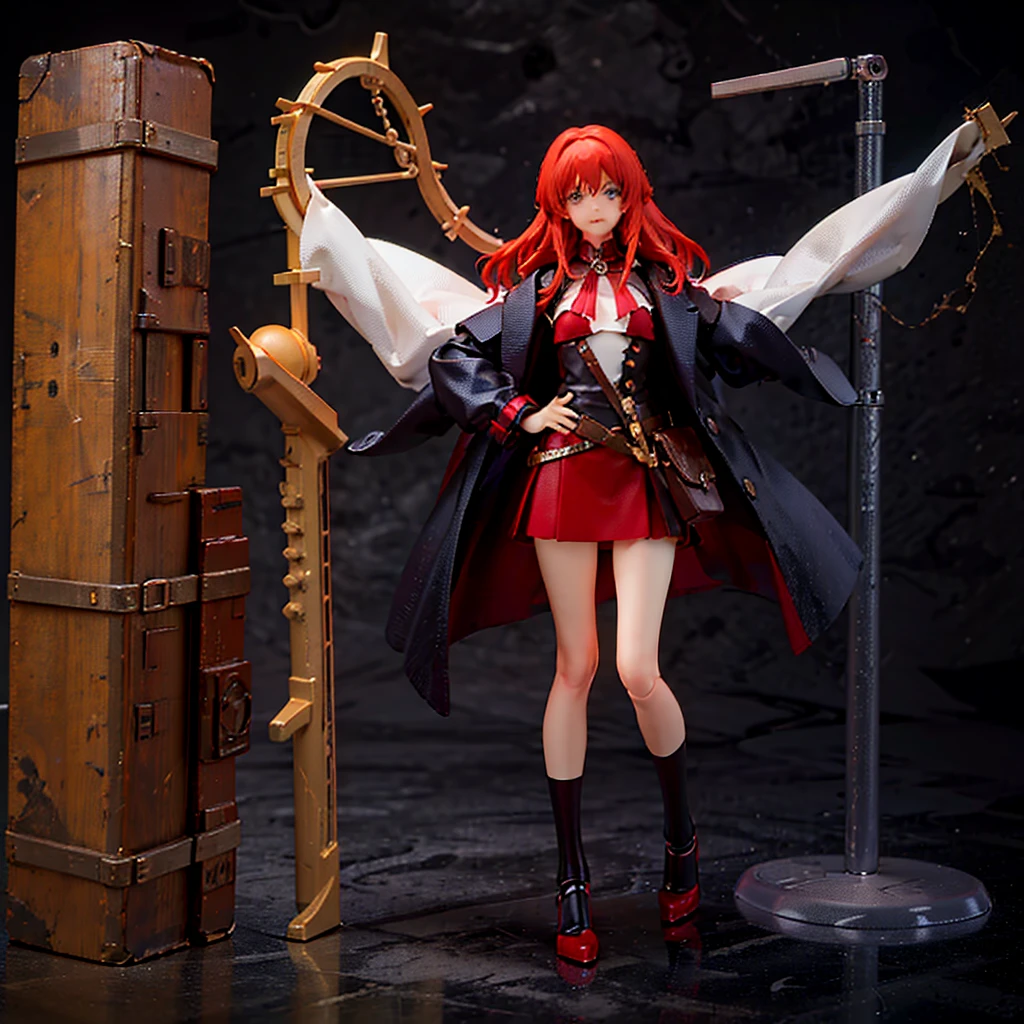 Kizi, long red hair, underwear, silk, doll, eyes red, anemic skin, hickey marks, traumatized, full body, Insecure pose