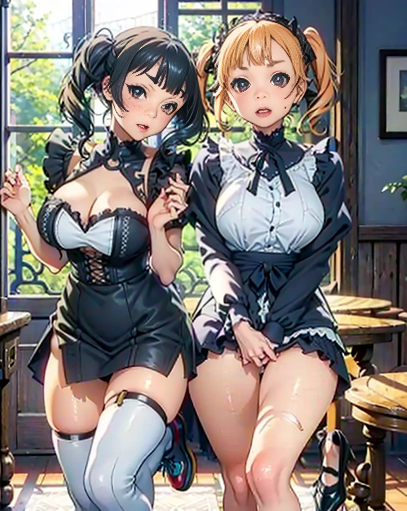 The body is slim、Masterpiece、Highest quality、Highest quality, One boy, One girl, Abdominal muscles, (Grab your ass), blush, chest, dorsal position, Heterosexual, , table, Sex, indoor, Lens flare, Windows, smile, Drooping motion lines,Curvy,nude,hanging chest Blake
(long and thin legs, shoes:1.2), Ahegao, Cute eyes, (Detailed face:1.3)、black eye, Open mouth and painful expression、The whole face turns red, alone, 大きくて豊かなchest, (Straight bangs, Twin tails), White maid outfit