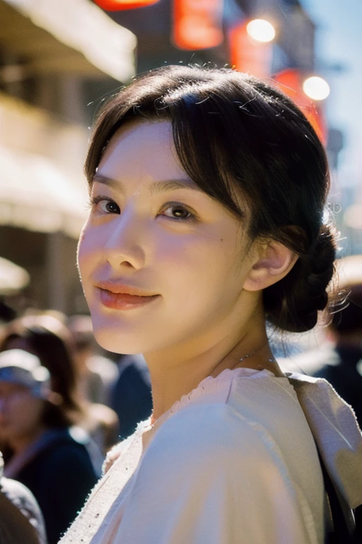 (masterpiece, best quality:1.2), (8k uhd, 16k, 32k, ultra high res), (photorealistic:1.37), (RAW photo), ultimate-realistic, ultimate-realistic details, ultimate-realistic texture, ultimate-intricate details, ultimate-realistic lighting, ultimate-realistic shadow, japanese girl, 24yo, ultimate-cute face, ultimate-RAW skin, ultimate-eyes, A photo of Kaede's detailed face and body, ((from top, quite a bit body)), looking at the sky with hopeful and big smile on her face, ((Liv tyler mixed face:0.9)), Kaede is born on mars, with a strong body foundation and a updo rose gold hair, dressed bare shoulders ‘Fendi’ crop top, hands up, action dynamic pose, nighttime, festival on mars arcade culture, exotic and with a crowd that has different cultures, centered, luminism, black eye, cinematic, Isometric, awesome full color, insanely detailed, film grain, Hasselblad X2D 100C + XCD 2,5/25V, F/1.8, (cinematic still:1.2), 35mm photograph, film, bokeh, professional, 4k, highly detailed, perfect fingers ,Extremely Realistic, UHD, arwen,