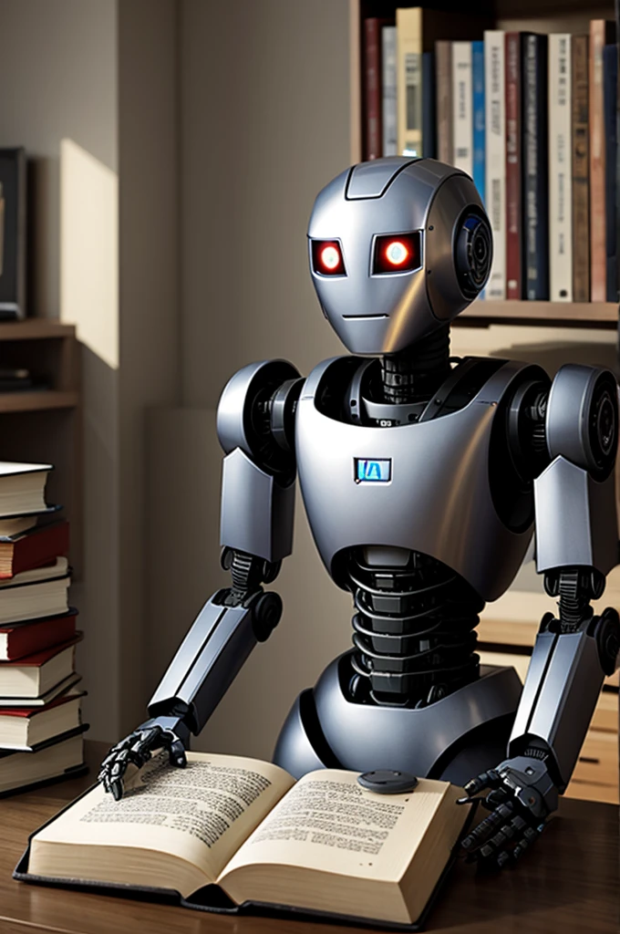 Robot with a book