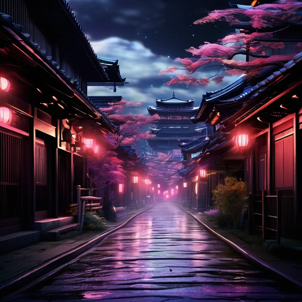 Mysterious prairie and burning mountain々、Highest quality、3DCG illustration、Digital Art、Fantasy、neon