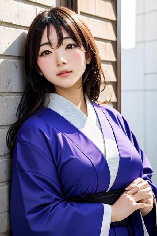 Japanese woman standing in front of a wall, Nao Kosaka, close up