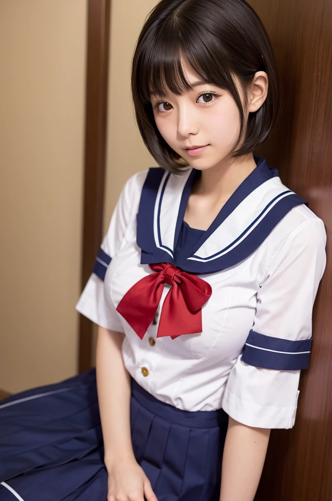 High school girl Japanese Small breasts Love hotel Sailor uniform Short cut Virgin
