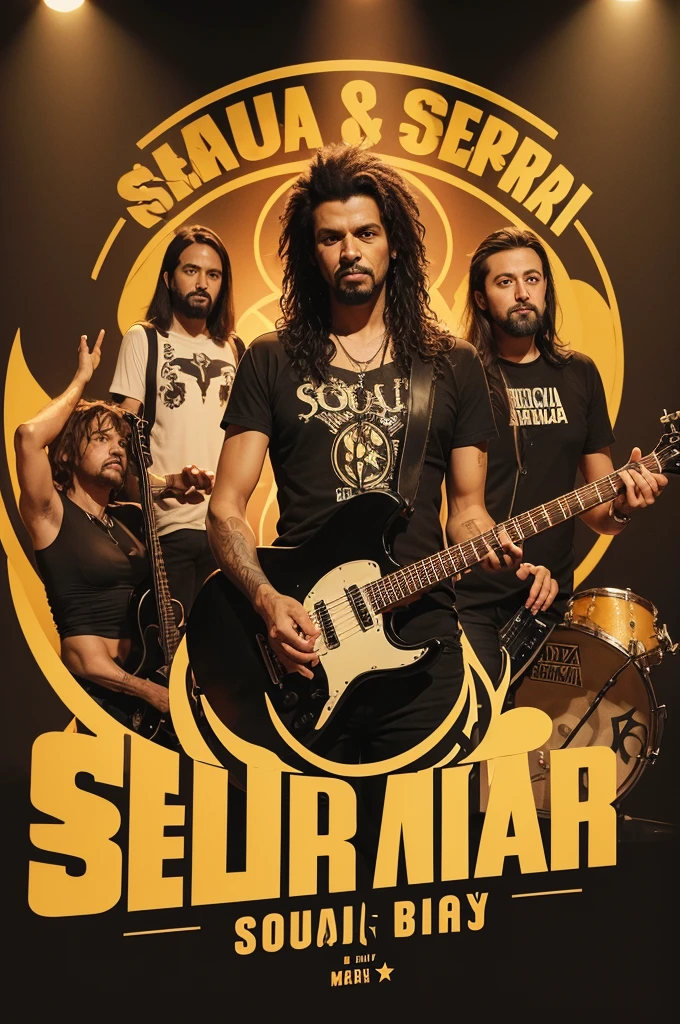 Logo for a soul and samba-rock band called Beira-Mar Society