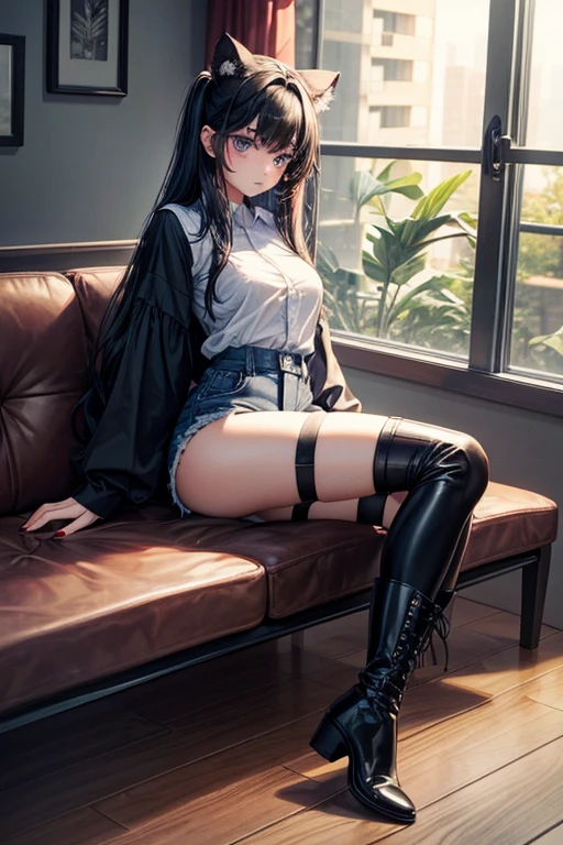1 girl, Alone, long_Hair, sinos, looking_in_viewer, hits, Blue_eyes, shirt, negro_Hair, thighhighs, long_sleeves, Hair_intre_eyes, jewelry, half_sinos, session, very_long_Hair, llino_body, purple_Hair, multiof colors_Hair, pindiintes, Boots, separate_lips, shorts, swollen_sleeves, negro_thighhighs, thousand_above, nail_Polish, negro_Footwear, arm_above, high_alls, two tones_Hair, fingernails, transparinte, negro_shirt, short_shorts, eyelashes, makeabove, ANIMAL, move, thigh_Boots, negro_shorts, Floral_print, crossed_legs, plant, joya, negro_nails, light_particles, swollen_long_sleeves, high_all_Boots, new_Year, of colors_Internal_Hair, Flash, tejas,chino_zodiac, teja_floor, shoe_soles, transparinte_sleeves, tigre,transparinte_shirt, high-waist_shorts, White_tigre