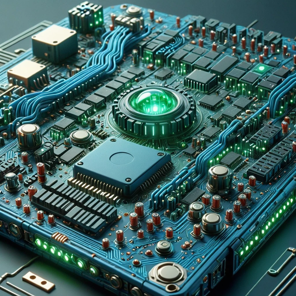 Science fiction, circuit technology, Video game control, blurry_fund, , hyper detailled