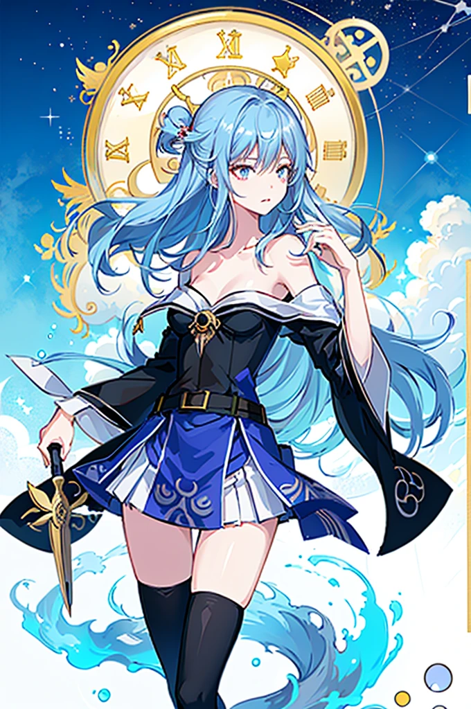 1girl, solo, outdoors, long hair, holy place, Original,(Illustration:1.1),(Best Quality),(masutepiece:1.1),(the Extremely Detailed CG Unity 8K Wallpapers:1.1), (Colorful:0.9),(mid-shot:0.95),(extremely detailed beautiful face),(Solo:1.2), (girl),(((Lori))), (Detailed beautiful eyes:1.15), (Beautiful face:1.15), (Glowing blue eyes:1.25////),(((sky blue Long Hair))),(two side up),(+perfect hand+:1.21),(Draw illustration of Japan priestess costume),(slender),(White pleated skirt),(Gothic),((black thighhighs)),(frilld),(Beautiful Slender Lolita Girl),hallowween,standing, girl,10 years old, girl,foggy place,vampire,sky blue hair,full body,whole body,((cathedral background)),(holy cathedral),((full body,whole body)),((full body,whole body)),((full body,whole body)),((full body,whole body)),