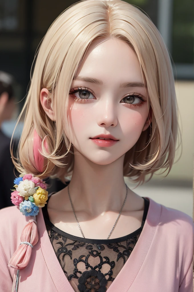 Masterpiece, Best Quality, 8K, Detailed Skin Texture, Detailed Cloth Texture, Beautiful Detail Face, Intricate Detail, Ultra Detailed, Portrait,Japanese girl、Harajuku style casual clothes、Neon coloured clothing