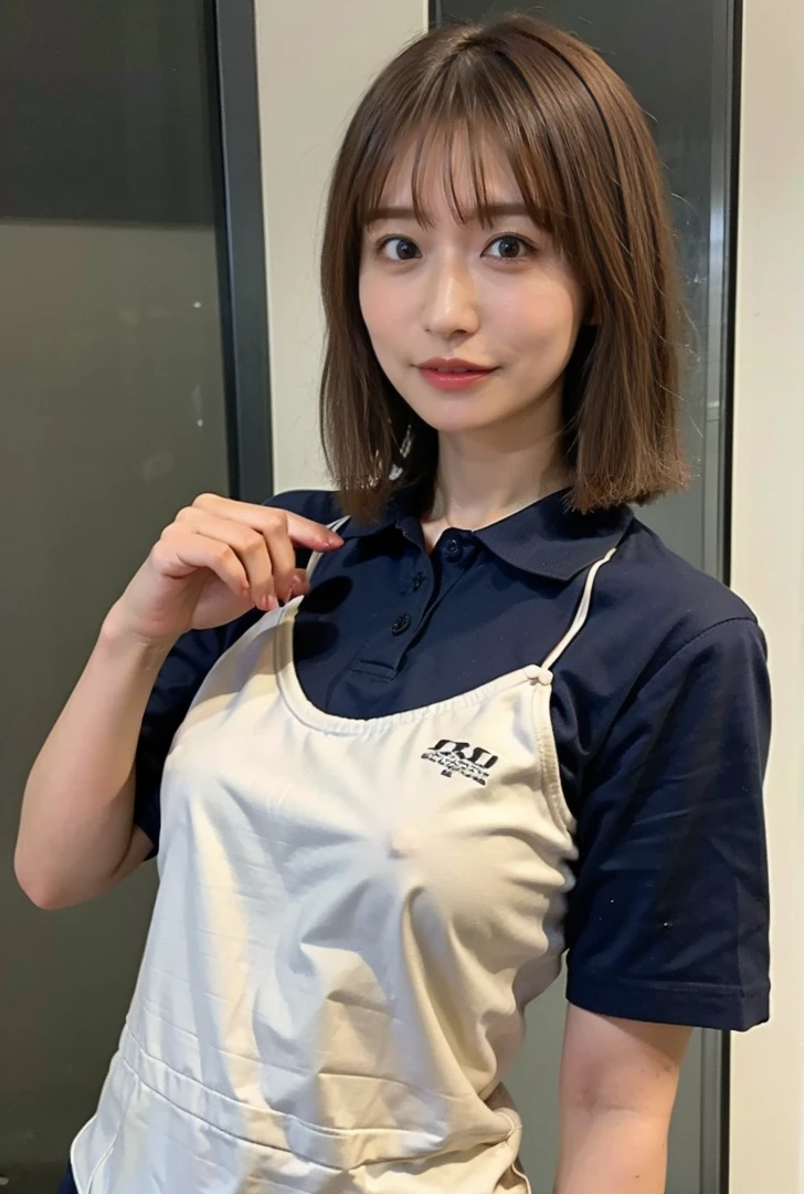 ((Are standing、Medium Short Hair、服の上からでもわかるBig Breasts、Both hands are in front of the navel、A photo showing pants through a short polo shirt、roll up one's shirt with one's hands、She is wearing a white polo shirt and luxurious white panties.、:1.4))、In the living room、Cream hair color、Her huge breasts are obvious even through her clothes....、Small earrings、Light brown hair color、:1.4))、Shiny Hair、Light beige hair color、Background Blur、Light brown hair、{{Cowgirl Shot}}、((Close-up shot from the waist up、Big Breasts:1.4))、Big Breasts、にっこりsmile、服からでも分かるBig Breasts、Cowboy Shot、素敵なsmile、((Revealing clothing))、Full body photo、ring、Tuck your hair behind one ear、Silver Necklace、smile、Caustics、Highly detailed photos、Big Breasts、Super no makeup、(8K、RAW Photos、Highest quality、masterpiece:1.2)、(Realistic、Realistic)、1 Girl、((Big Breastsショートヘア、Looking into the camera:1.4))、Hair blowing in the wind