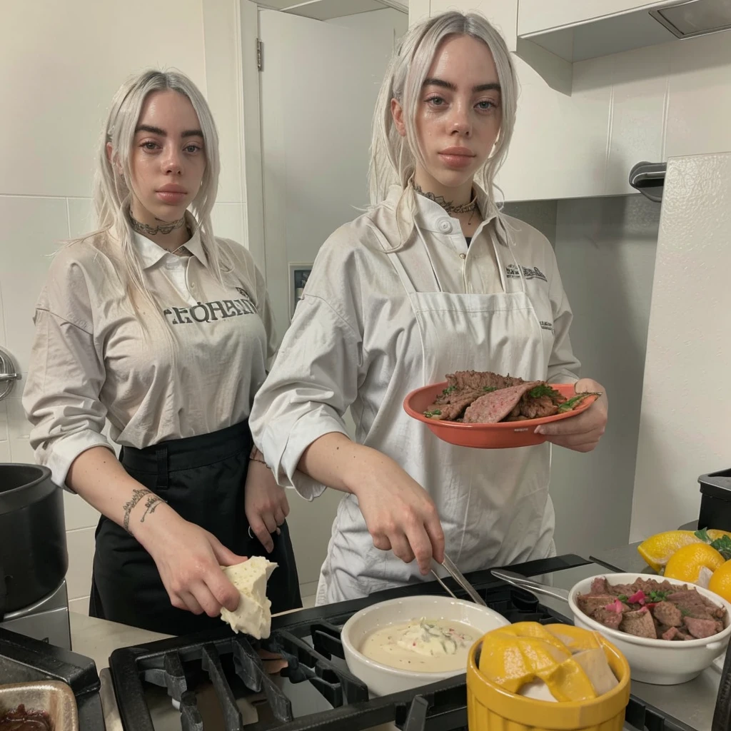 Billie Eilish cooking carne asada in Colombia