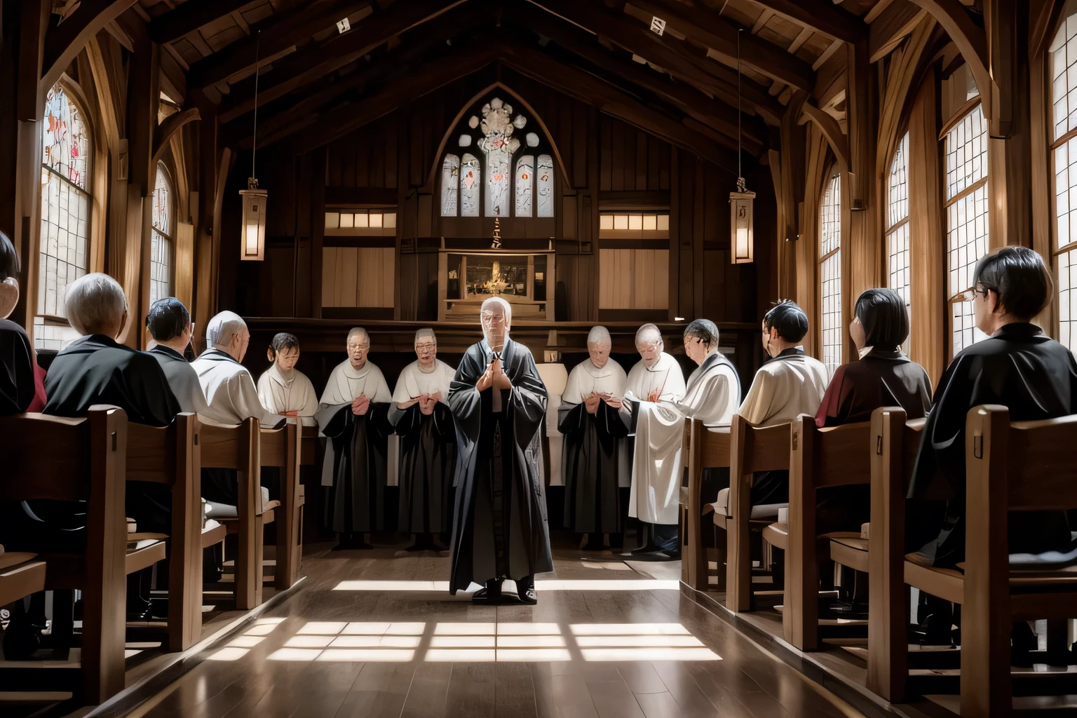Gregorian chant in Japanese.