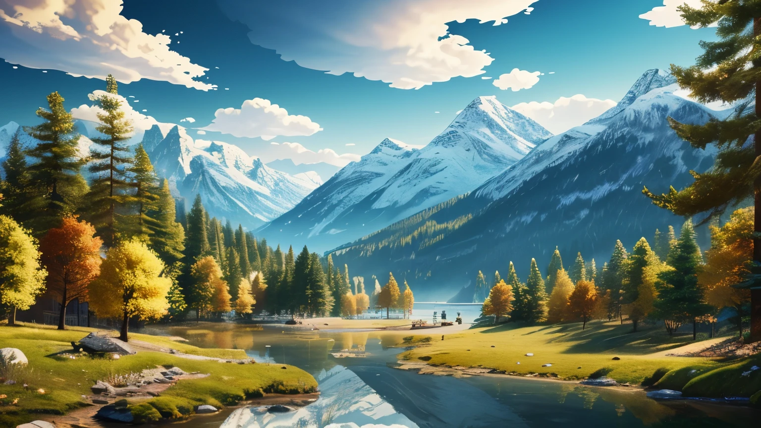 work of art, best qualityer, (very detailed CG Unity 8k wallpaper) (best qualityer), (Best illustration), (better shadows) naturey&#39, blue sea,delicate leaves, petals of various colors falling in the air, tracking light, super verbose 