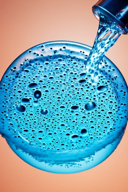 small pieces of plastic in realistic water