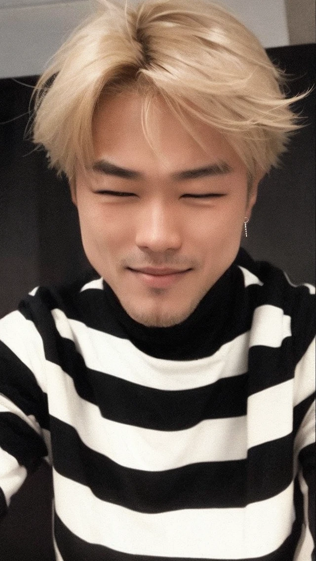 blonde asian man