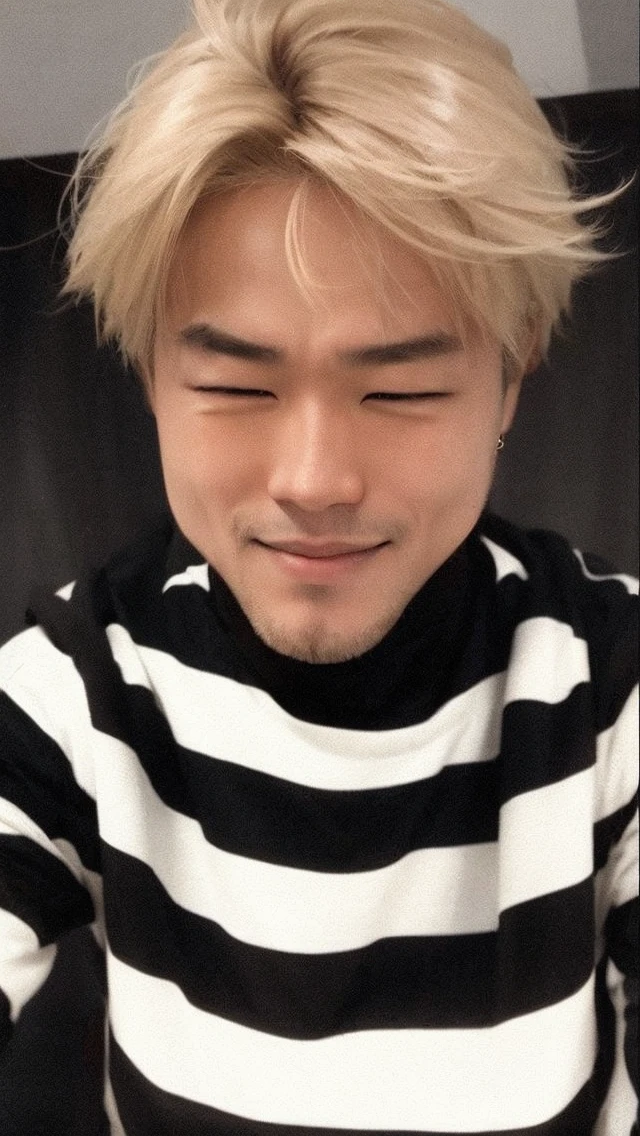 blonde asian man