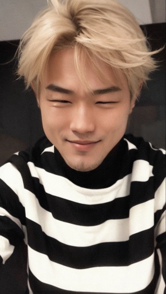 blonde asian man