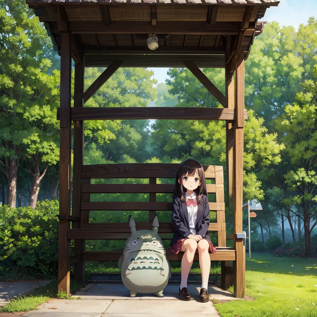 Totoro bus stop beautiful girl