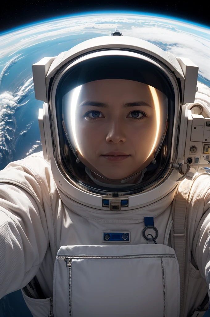 Create an image of a surgeon operating in space
