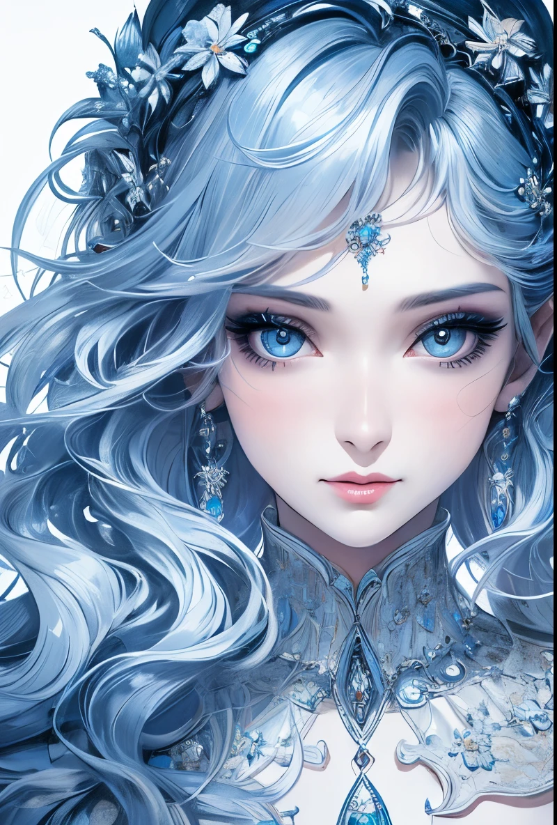 a beautiful girl, extremely detailed, highly detailed, intricate fractal art, 1girl, beautiful stars eyes, beautiful detailed lips, extremely detailed eyes and face, long eyelashes, Elegant Pose, cinematic lighting, Volumetric fog, dramatic colors, vibrant and vivid, photorealistic, 8K, best quality, masterpiece, official artwork, beautiful and aesthetic，Half-length portrait