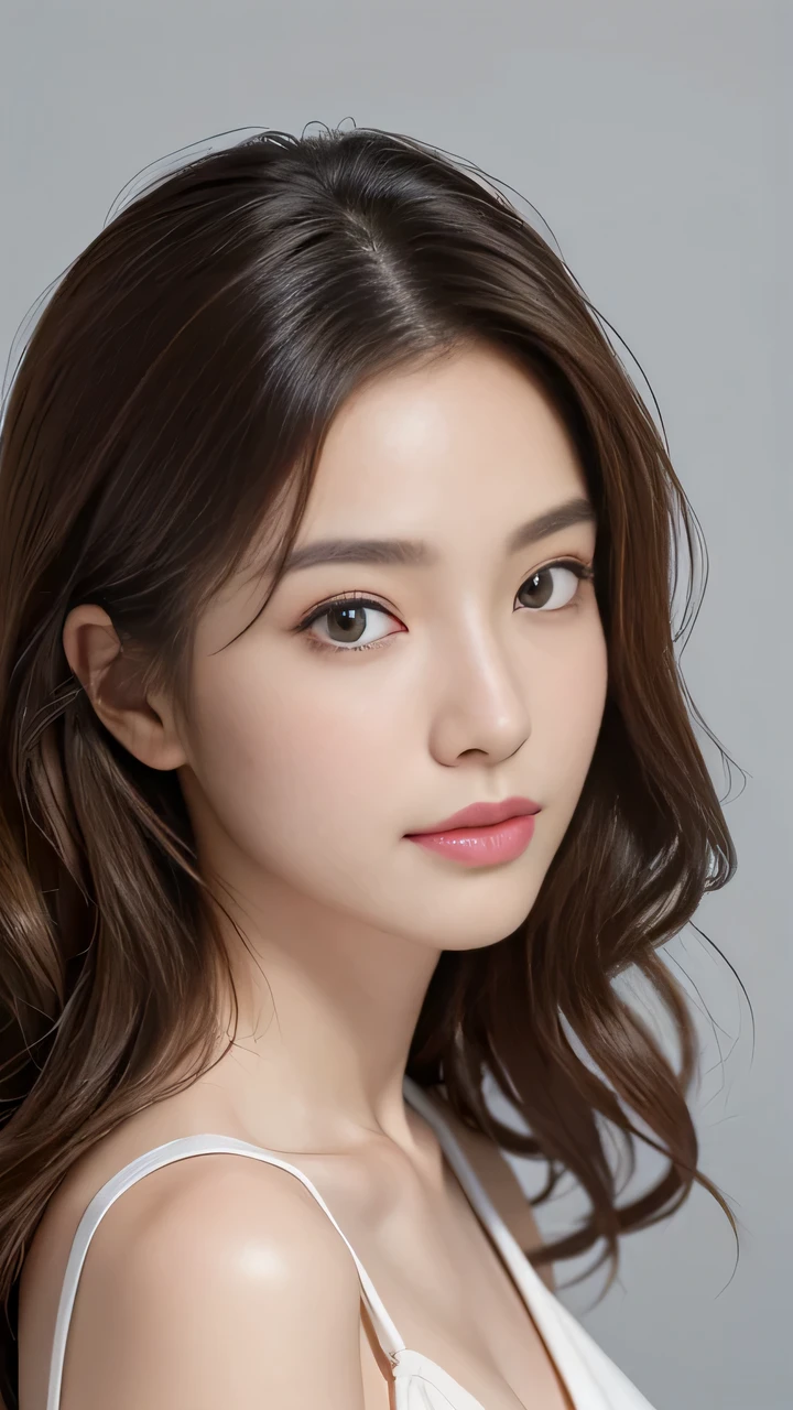 (masterpiece、High level of image quality、high quality), and realistic Japanese woman、28 years old、Super cute、Beautiful feces、Upper Body、Soft skin perfect face、Gorgeous long wavy brown hair、(8K resolution、Surrealism、Ultra Detailed、high quality)、Perfect female doctor,Beautiful female breastHospital、Clear skin