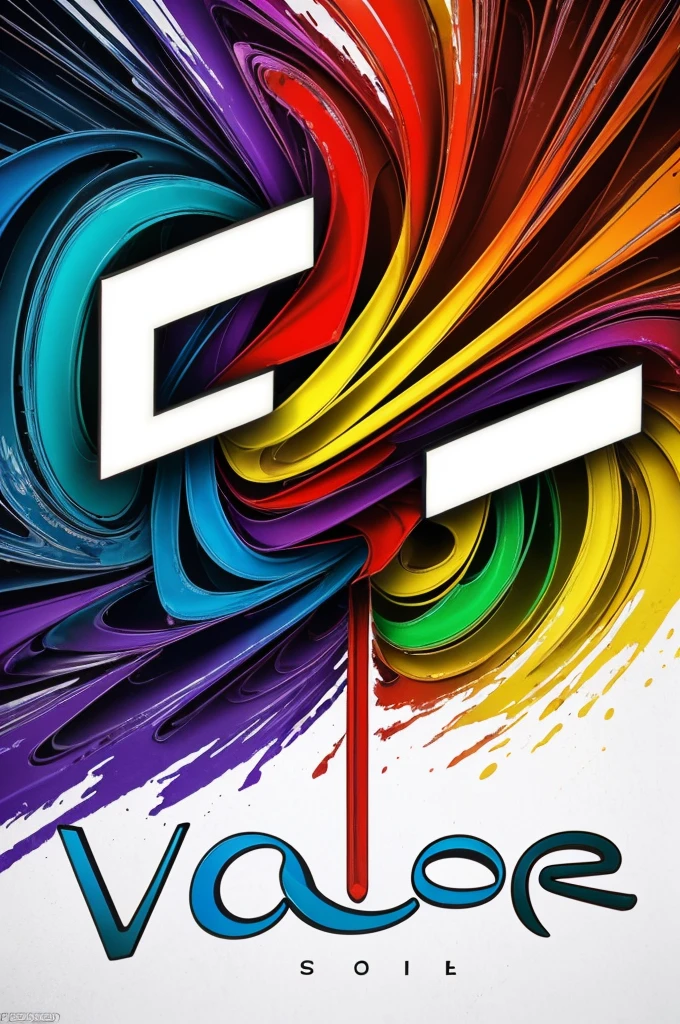 ((best quality)) colors in the background as swirls using red, Green, blue, ando yellow, bold letters in white with black cover snd another cape of white, the letters must say "VaporSpot" and a vaper must be close to these letters with the last white cover of these letters.
These must be as a logo and It must be a square
