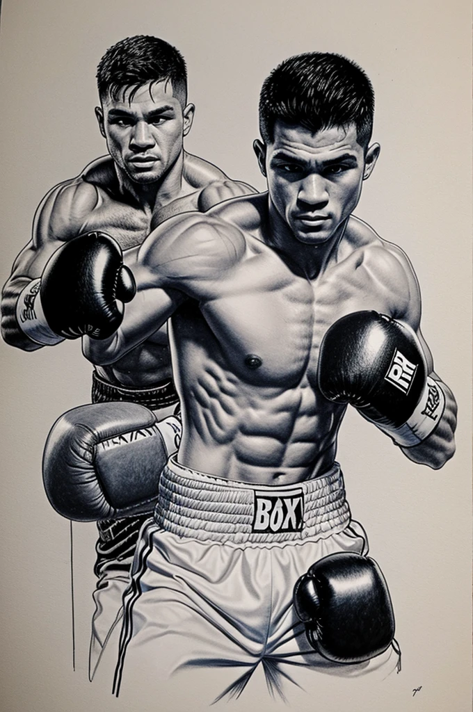 Create a boxing drawing 