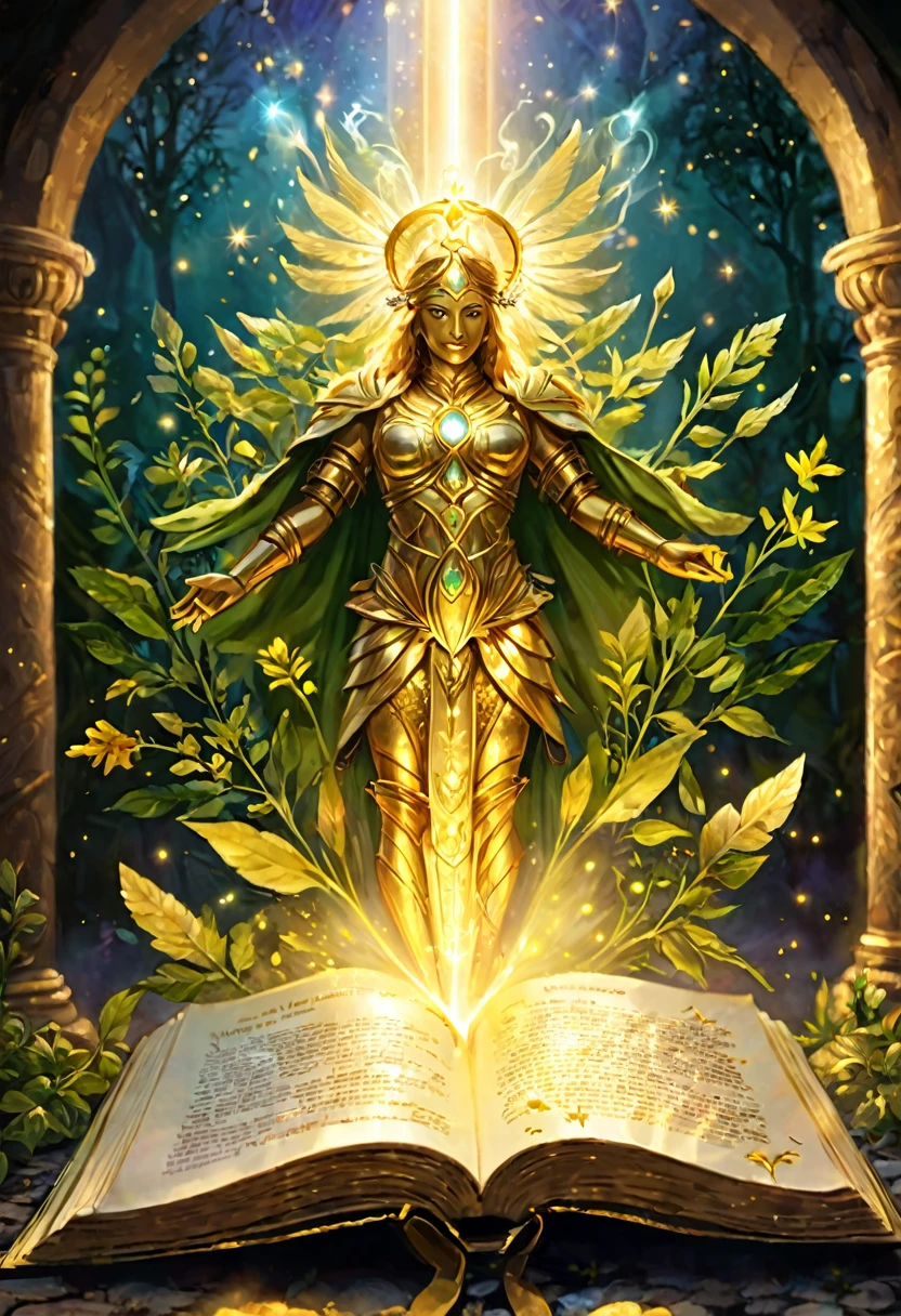 Angel Medicine Healing, Magic, Herbs, Ancient Magic Book, Golden Glow, Healing Power