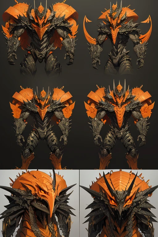 Absurdres, very detailed features, very detailed character, very detailed scene
1character, evil, biomechanic humanoid reptilian, sadist, lord, monster, green scales, 3 orange eyes, laughing