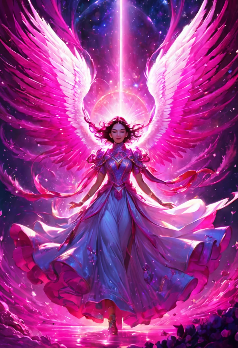 Breathe in love, rise in magenta energy, in a space of divine light.