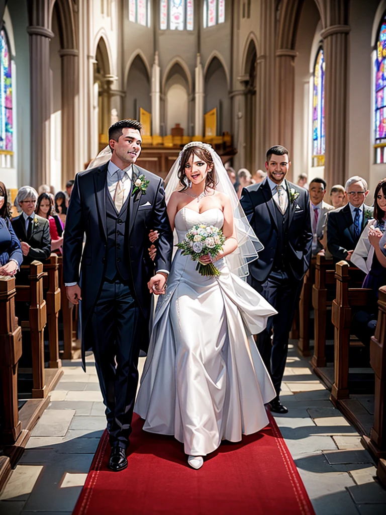 Highest quality,Highest Resolution,wedding,Wedding,Bride and groom,church,