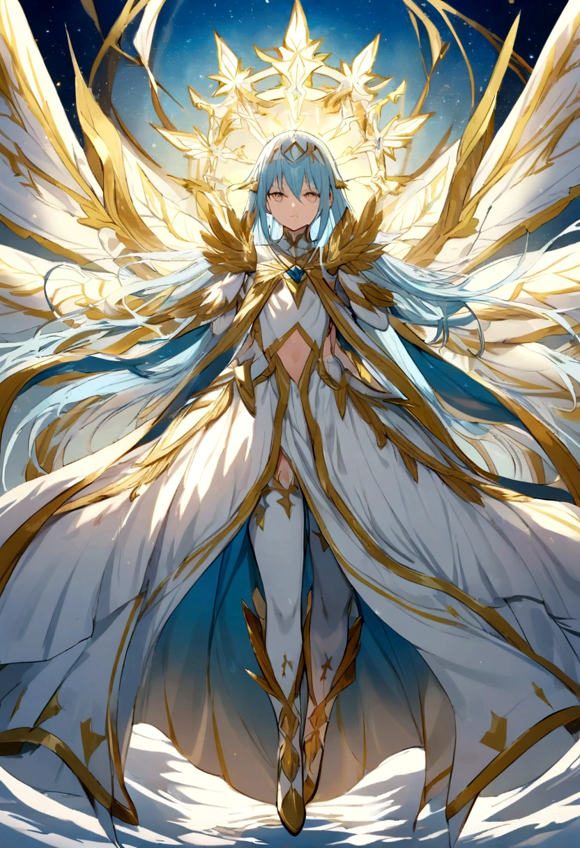 Rimuru tempest male in a majestic angelic god clothes and in infinite full power