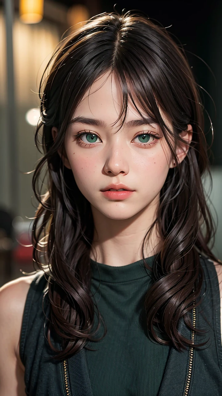 4K quality, realist, dark green eyes, a male person with mixed features between Asian and European, just as seen in the photo, remember it's Ricky from zb1.