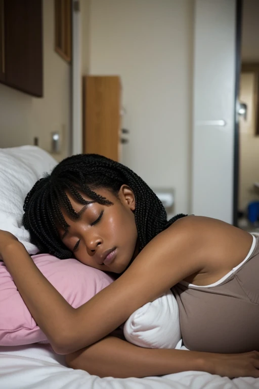 Pregnant women、Negroid、Sleep in bed