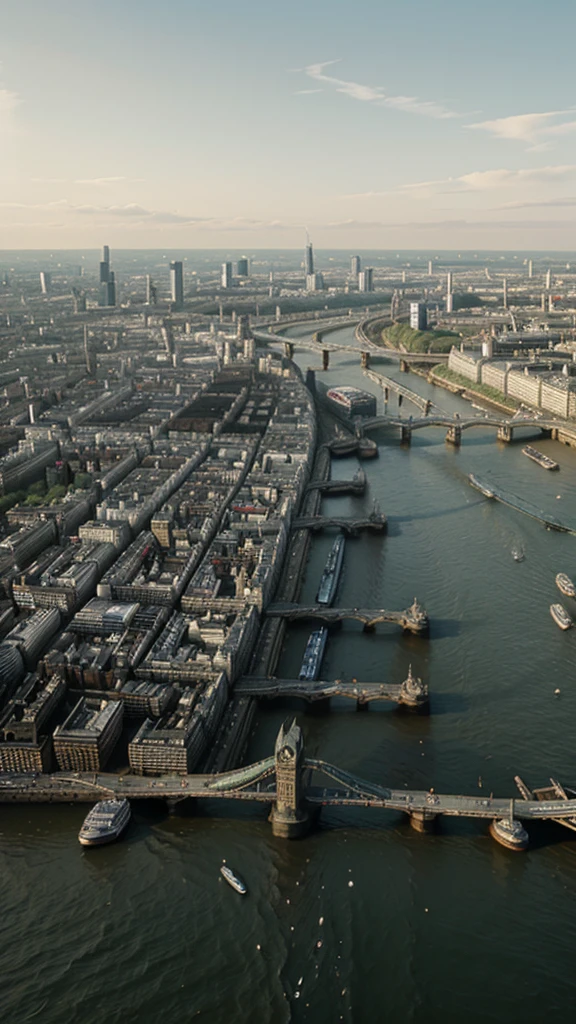 Panorama of London in the 19th century 