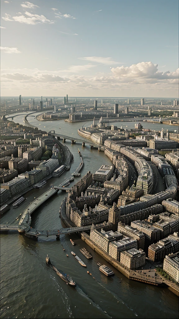 Panorama of London in the 19th century