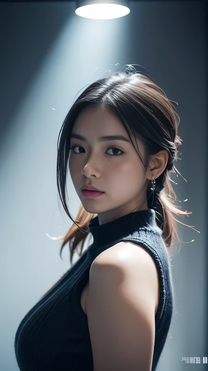 (RAW Photos:1.2)、Highest quality、Beautiful detailed girl、Tight Water Suit、Latex Sweatsuit, Laughter、Twin tails、Highly detailed eyes and face、Beautiful and fine details、Large file size、High resolution、High resolution、8k wallpaper details、Highly detailed Ticker uniform 8K wallpaper、Light on the face、Cinema Lighting、、Sexy pose、(Photorealism:1.4)、Awareness-raising、Surrealism、 From below、Super Detail、masterpiece