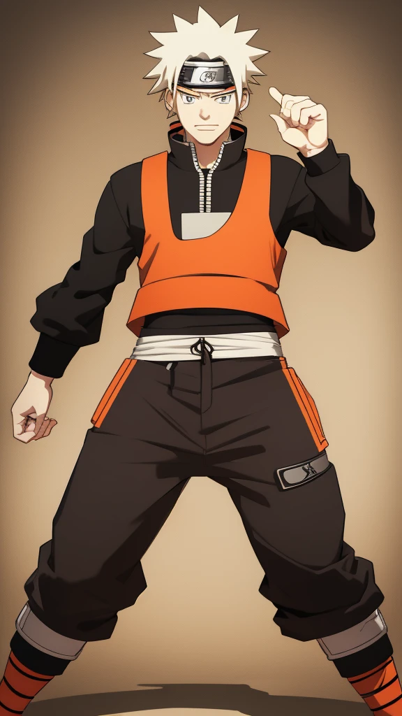 Generate Naruto putting his hands down his pants